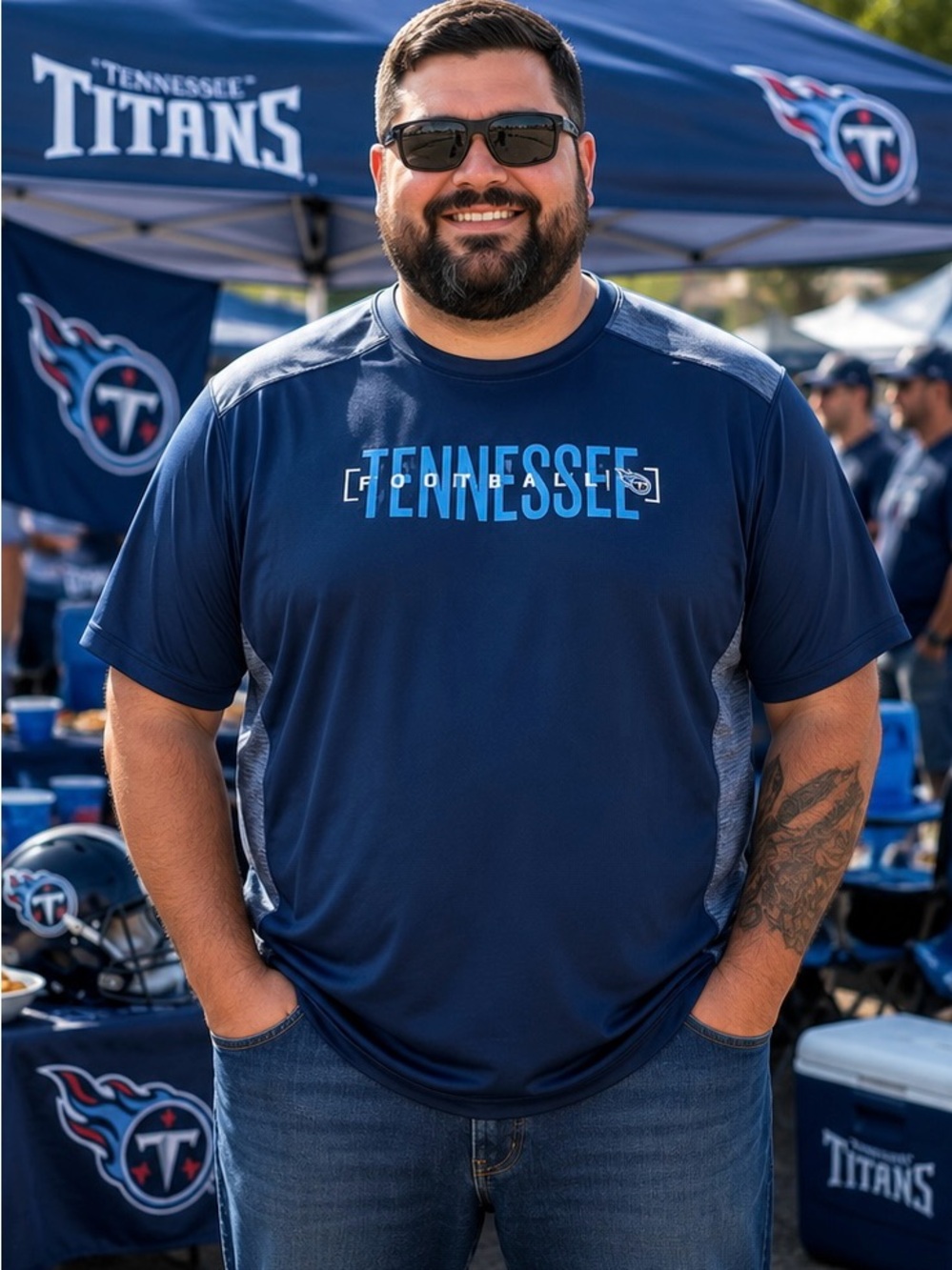 Tennessee Titans NFL Team Apparel Men’s 2XL Performance Shirt